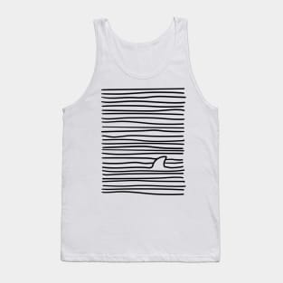 Minimal Line Drawing Simple Unique Shark Fin Gift Women Men Boys Girls Tank Top